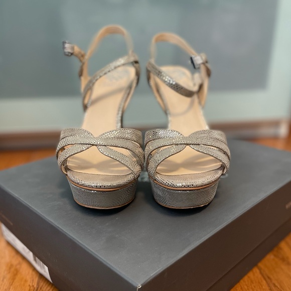 Vince Camuto Metallic Taupe High Heels - Picture 3 of 10